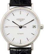 Longines Damklocka L4.322.4.12.2 Presences Vit/Läder Ø30 mm