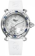 Chopard Damklocka 288948-3001 Happy Sport Vit/Gummi Ø38 mm