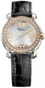 Chopard Damklocka 278509-6006 Happy Sport Vit/Läder Ø30 mm