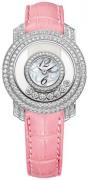 Chopard Damklocka 209245-1001 Ladies Happy Diamonds Vit/Textil Ø36 mm