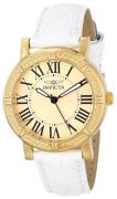 Invicta Damklocka 14892 Wildflower Champagnefärgad/Läder Ø33 mm