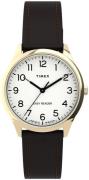 Timex Damklocka TW2U21800 Easy Reader Vit/Läder Ø32 mm