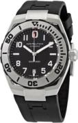 Hamilton Herrklocka H77615333 Khaki Navy GMT Svart/Gummi Ø38 mm