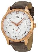 Tissot Herrklocka T063.637.36.037.00 Tradition Vit/Läder Ø42 mm