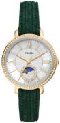 Fossil Damklocka ES5244 Jacqueline Silverfärgad/Läder Ø36 mm