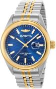 Invicta Herrklocka 38416 Aviator Blå/Gulguldtonat stål Ø43 mm