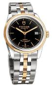 Tudor 55003-68053-BIDSTL Glamour Date Svart/18 karat gult guld Ø36 mm