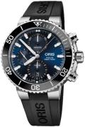 Oris Herrklocka 01 774 7743 4155-07 4 24 64EB Diving Blå/Gummi