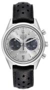 TAG Heuer Herrklocka CAR221A.FC6353 Carrera Silverfärgad/Läder Ø39