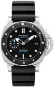 Panerai Herrklocka PAM01683 Submersible Svart/Gummi Ø42 mm