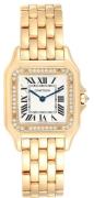 Cartier Damklocka WJPN0016 Panthere De Vit/18 karat gult guld