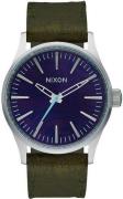 Nixon Herrklocka A377-2302-00 Blå/Läder Ø38 mm