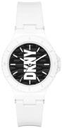 DKNY Damklocka NY6657 Chambers Svart/Gummi Ø36 mm