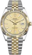 Rolex Herrklocka 126333-0022 Datejust 41 Gulguldstonad/18 karat gult