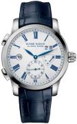 Ulysse Nardin Herrklocka 3243-132-E0 Dual Time Vit/Läder Ø42 mm