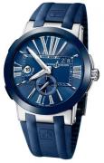 Ulysse Nardin Herrklocka 243-00-3-43 Dual Time Blå/Gummi Ø43 mm