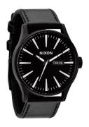 Nixon Herrklocka A105005-00 The Sentry Leather Svart/Läder Ø42 mm