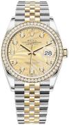 Rolex Damklocka 126283RBR-0029 Datejust 36 Gulguldstonad/18 karat