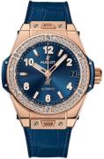 Hublot Damklocka 465.OX.7180.LR.1204 Big Bang 39Mm Blå/Gummi Ø39 mm