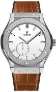 Hublot Herrklocka 515.NX.2210.LR Classic Fusion Silverfärgad/Läder