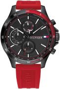 Tommy Hilfiger Herrklocka 1791722 Bank Svart/Gummi Ø46 mm