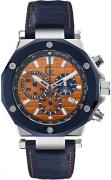 Guess Herrklocka X72031G7S Orange/Läder Ø44 mm