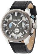 Police Herrklocka R1471668003 Cyclone Grå/Läder Ø48 mm