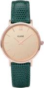 Cluse Damklocka CL30052 Roséguldstonad/Läder Ø33 mm