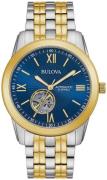 Bulova Herrklocka 98A263 Classic Blå/Gulguldtonat stål Ø40 mm