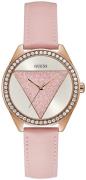 Guess Damklocka W0884L6 Tri Glitz Rosa/Läder Ø36.5 mm