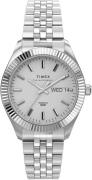 Timex Damklocka TW2U78700 The Waterbury Vit/Stål Ø36 mm