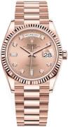 Rolex Damklocka 128235-0009 Day-Date 36 Roséguldstonad/18 karat