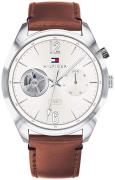 Tommy Hilfiger Herrklocka 1791550 Silverfärgad/Läder Ø44 mm