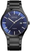 Bering Herrklocka 15239-727 Solar Blå/Titan Ø39 mm