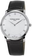 Frederique Constant Herrklocka FC-200RS5S36 Slimline Vit/Läder