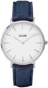 Cluse Damklocka CL18229 La Boheme Vit/Läder Ø38 mm