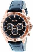 Hugo Boss Herrklocka 1513179 Ikon Svart/Läder Ø44 mm