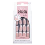 Depend Design Selection French White Chrome Short Coffin 1pcs