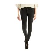 Samsøe Samsøe Slim Fit Svart Tinted Jeans Black, Dam