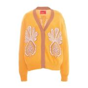 La DoubleJ Maximalist Ananas Cardigan Yellow, Dam