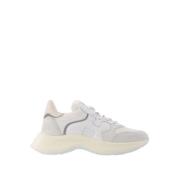 Hogan H585 Allacciato H Onda Sneakers i vitt, beige och grått läder Wh...