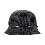 Le Tricot Perugia Hats Black, Dam