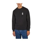 Études Organisk Bomull Story Patch Sweatshirt Black, Herr