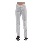 Lanvin Twisted Denim Jeans White, Dam