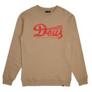 Deus Ex Machina Khaki Relief Crew Sweatshirt Beige, Herr