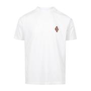 Marcelo Burlon Modernt Cross Logo Topp White, Herr