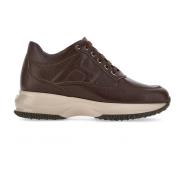 Hogan Tidlös ikonisk brun sneaker Brown, Dam