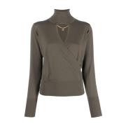 Elisabetta Franchi Turtlenecks Green, Dam