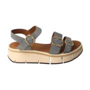 Calce Flat Sandals Blue, Dam