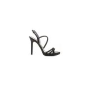 Albano High Heel Sandals Black, Dam